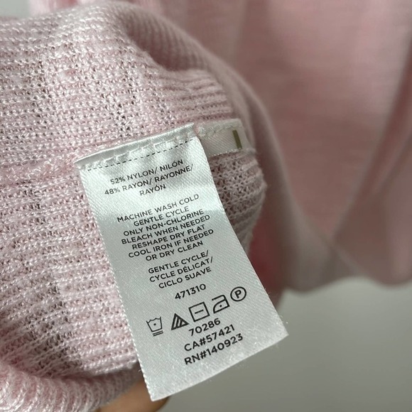 Lou & Grey Mock Neck Soft Short Sleeve Sweater size XS - Picture 6 of 6